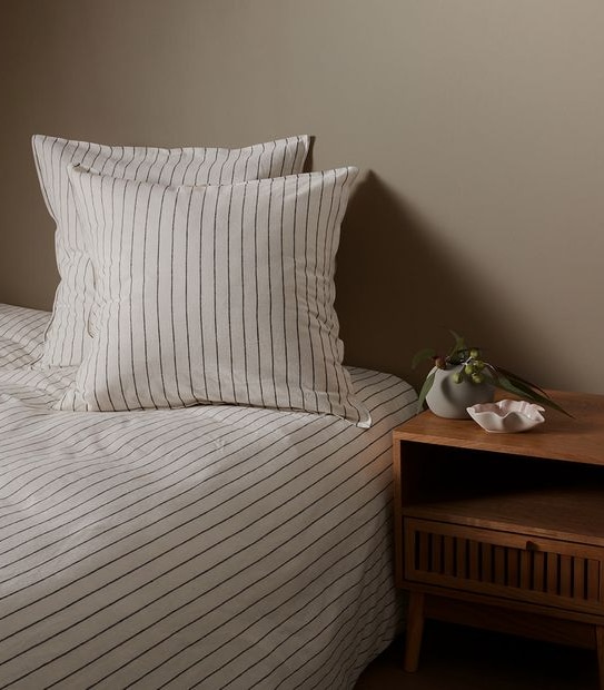 Stuart Stripe Linen/Cotton European Pillowcase