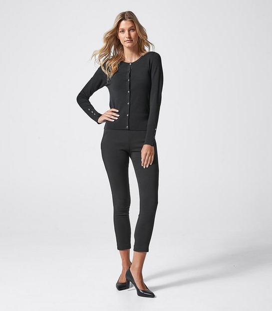 Preview Crew Neck Button Detail Cardigan