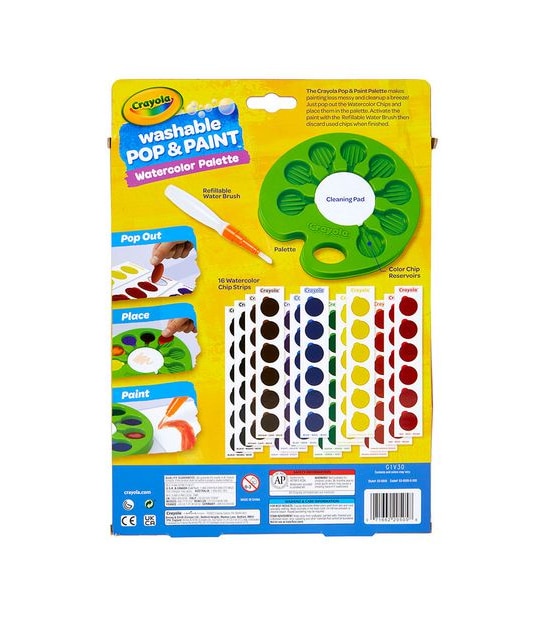 Crayola Washable Pop N Paint Watercolour Palette