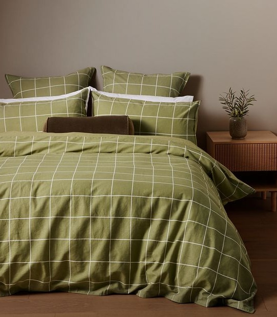 Tristen Check Linen/Cotton Quilt Cover Set