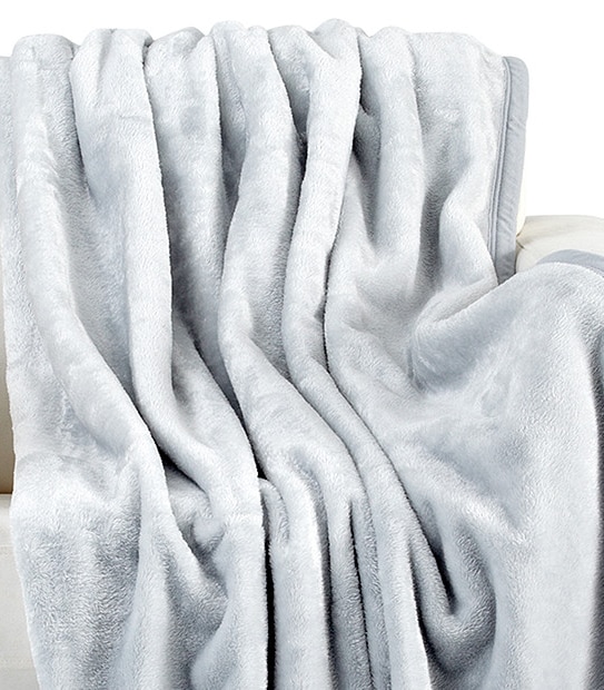 Super Soft Faux Mink Blanket - Glacier Grey