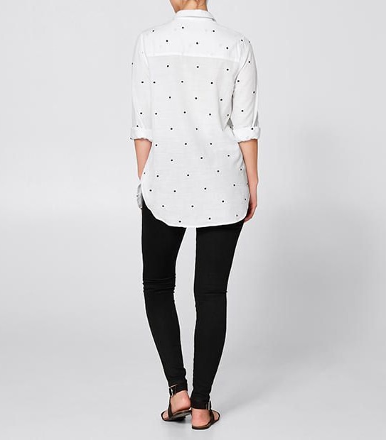Courtney Girlfriend Shirt - White Spot