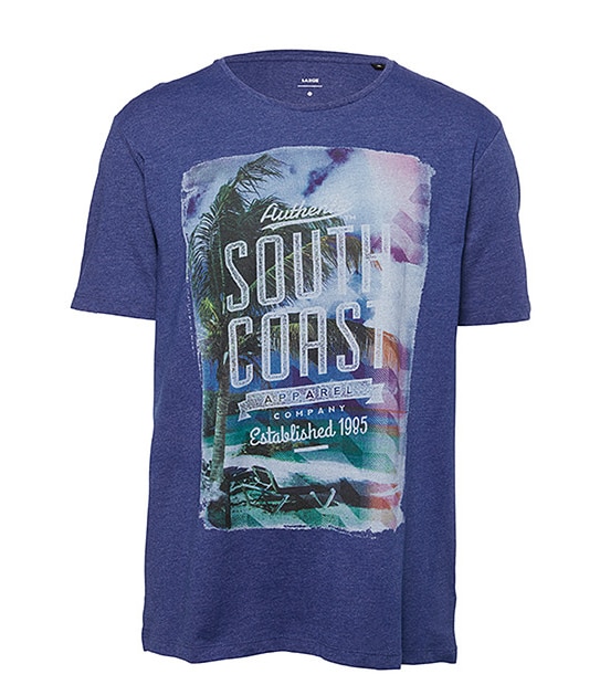 Men's Short Sleeve South Coast T-Shirt - Blue