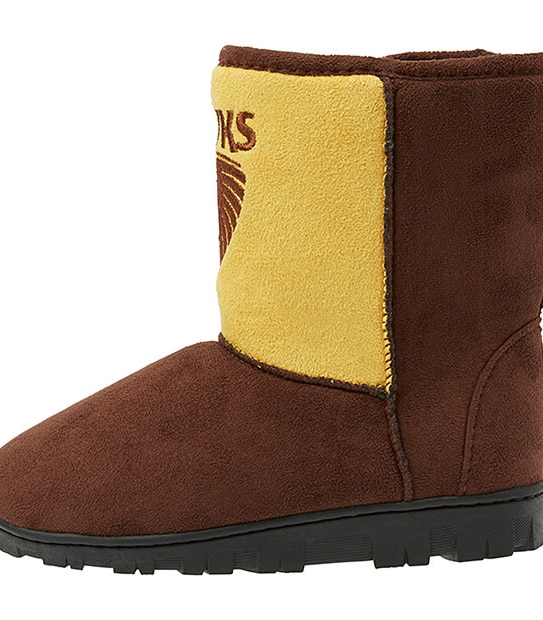 AFL Hawthorn Hawks Kids Slipper Boots