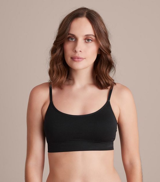 Seamfree Padded Crop Top - Black