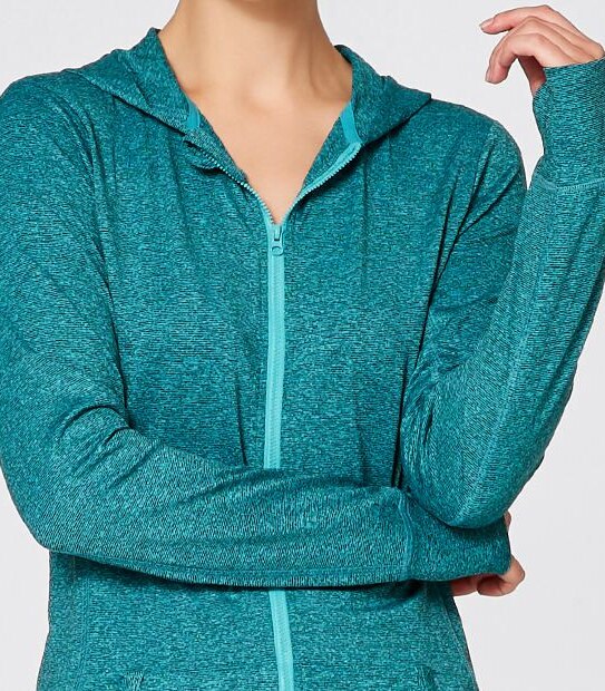 Active Zip-Through Fitted Hoodie