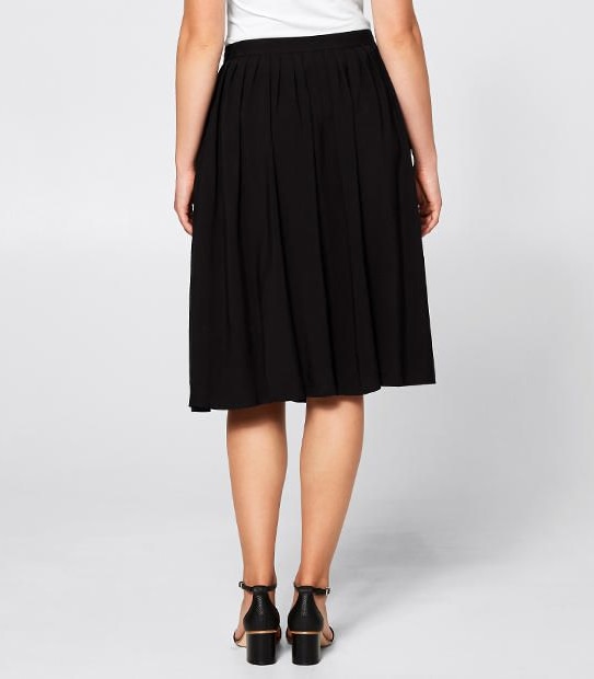 Button-Through Midi Skirt
