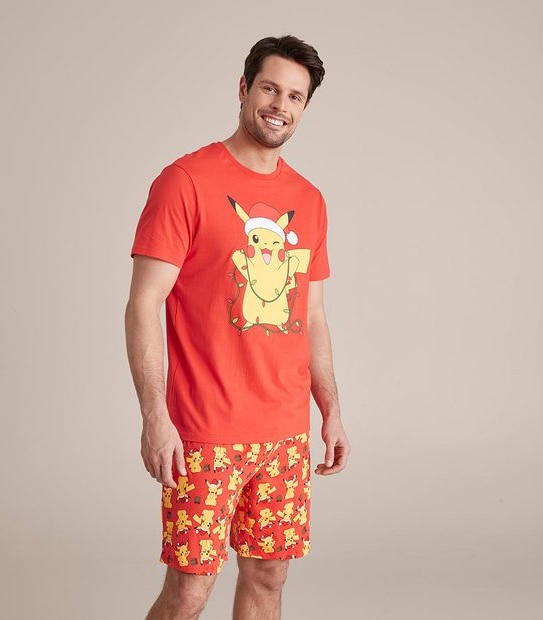 Adults Unisex Family Matching Pokemon Cotton Pyjama Set