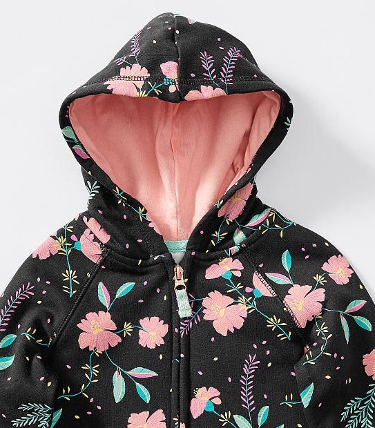 Floral Print Zip Through Hoodie 3 of 3