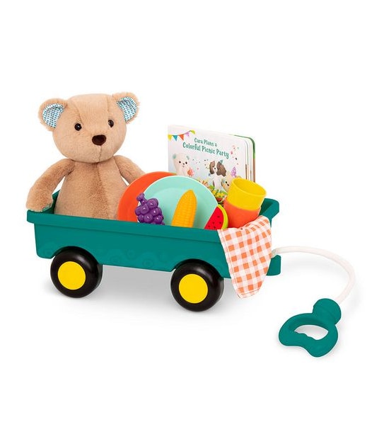 B. toys - Happyhues Cara-Mellow Bear Plans a Colourful Picnic Party - Plush Bear & Book Set