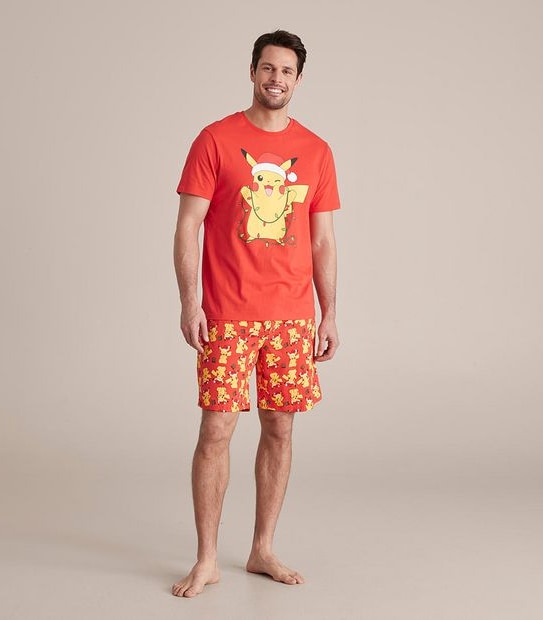 Adults Unisex Family Matching Pokemon Cotton Pyjama Set