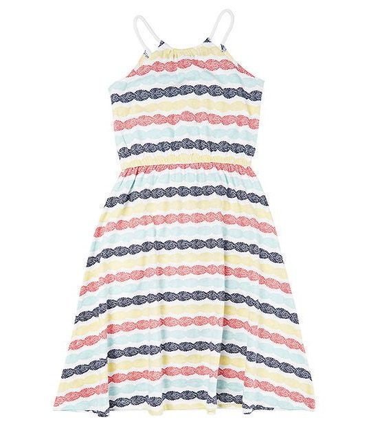 Stripe Print Maxi Dress