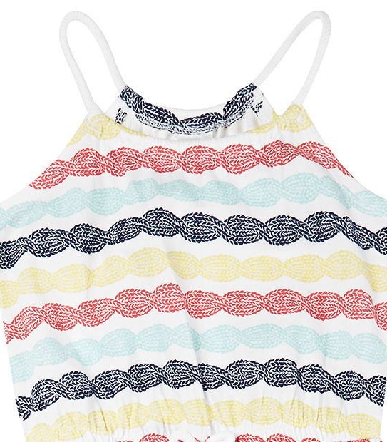 Stripe Print Maxi Dress