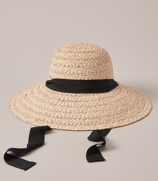 Tie Detail Straw Hat - Natural