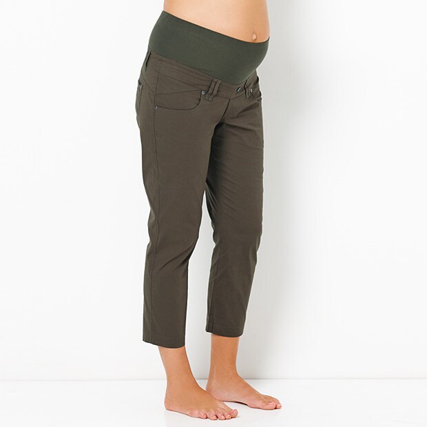 Maternity Cropped Cargo Pants - Ivy 