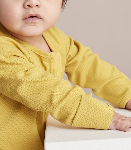 Baby Organic Cotton Rib Coverall