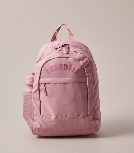 Lonsdale London Back To School 3 Piece Backpack - Pink