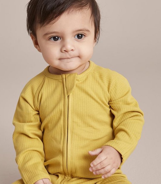 Baby Organic Cotton Rib Coverall