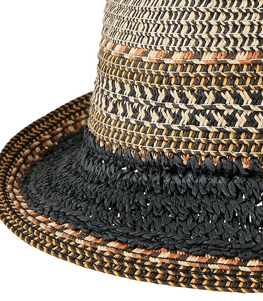 Men's Straw Fedora Hat - Two Tone