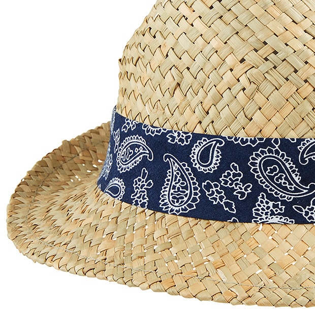 Men's Straw Fedora Hat Paisley Band Target Australia