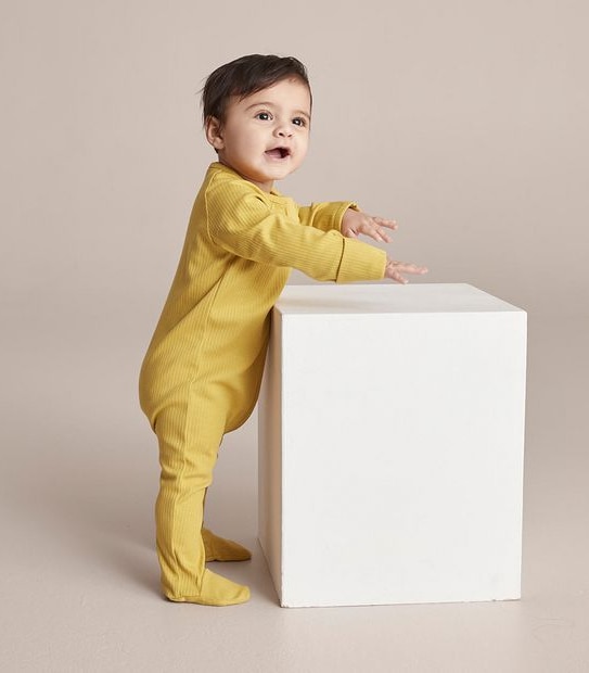 Baby Organic Cotton Rib Coverall