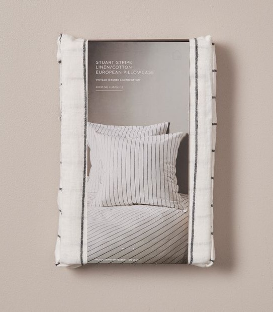 Stuart Stripe Linen/Cotton European Pillowcase
