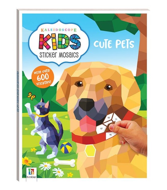 Kaleidoscope Kids Sticker Mosaics: Cute Pets