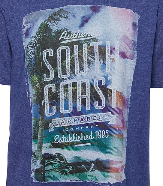 Men's Short Sleeve South Coast T-Shirt - Blue