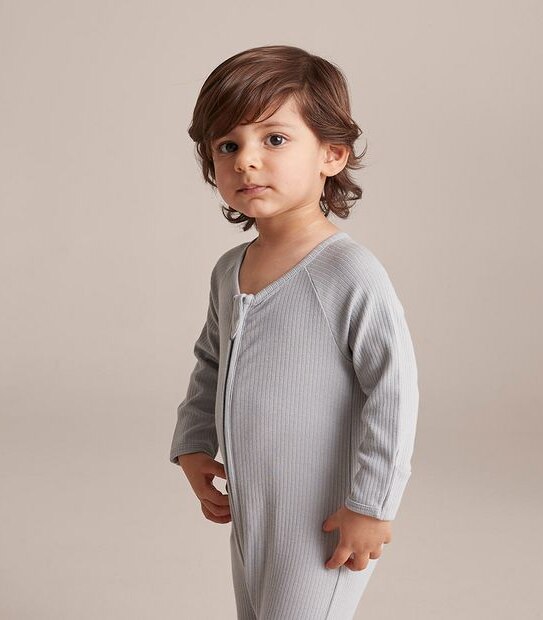 Baby Organic Cotton Rib Coverall