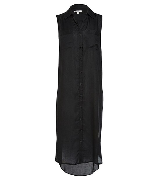 Sleeveless Maxi Shirt - Black