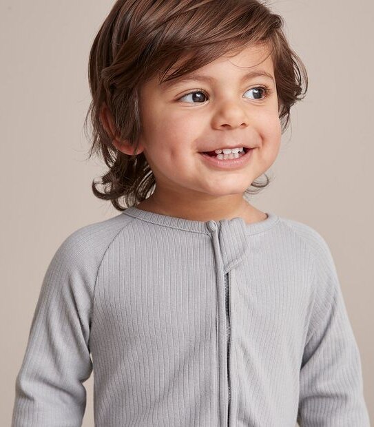 Baby Organic Cotton Rib Coverall