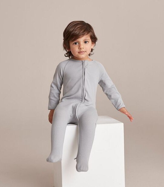 Baby Organic Cotton Rib Coverall