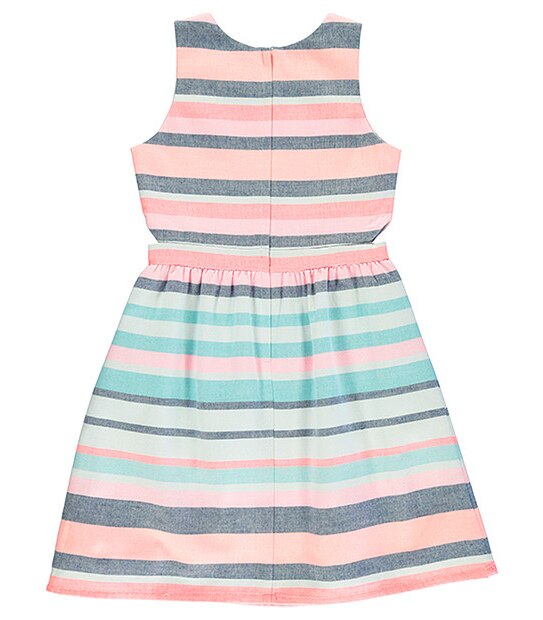 Girls' Stripe Textured Dress