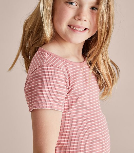 2 Pack Striped Rib T-shirts