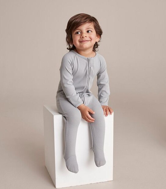 Baby Organic Cotton Rib Coverall