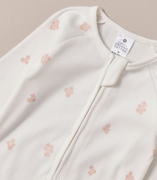 Baby Organic Cotton Zip Coverall