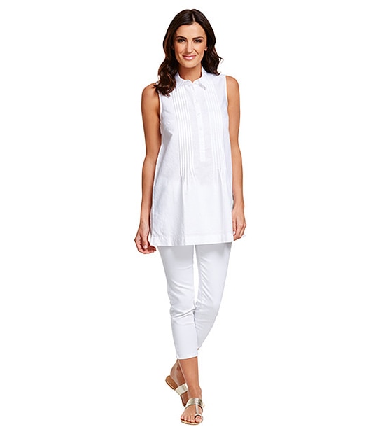 Sleeveless Tunic - White