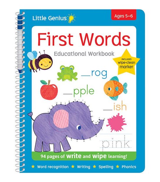 Little Genius Write And Wipe Bind Up - First Words