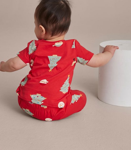 Unsiex Baby Family Matching Christmas Tree Cotton Pyjama Set