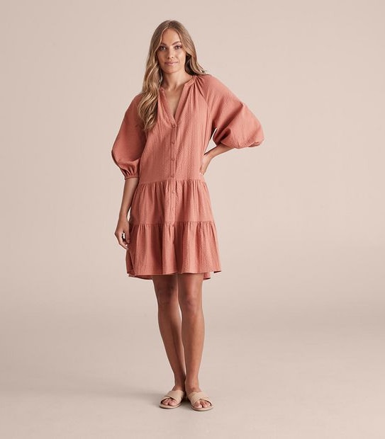Tiered Shirt Dress