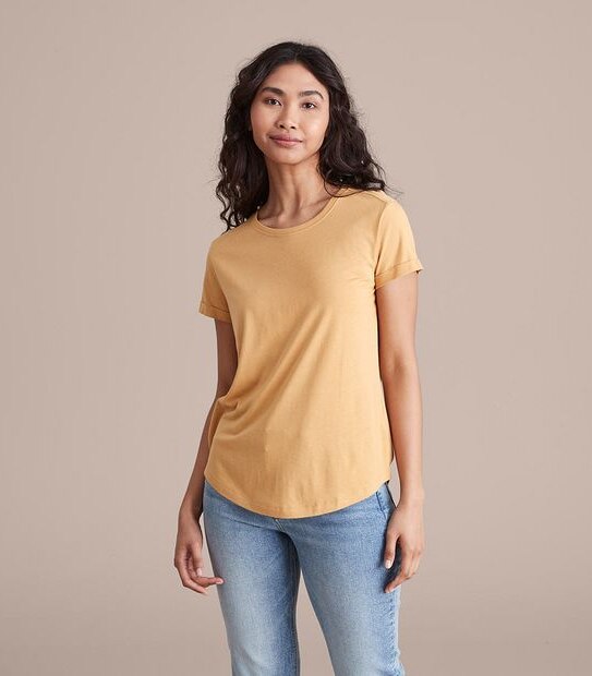 Cotton/Modal Relaxed Crew T-Shirt