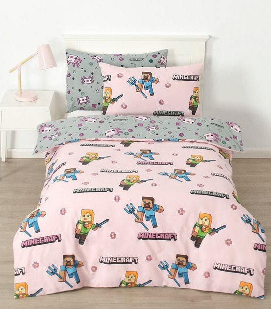 Minecraft Quilt Cover Set Target Australia
