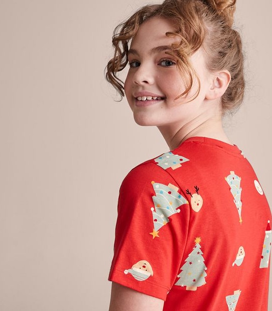 Kids Family Matching Christmas Tree Cotton Pyjama Set