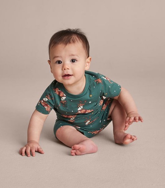 Unisex Baby Family Matching  Christmas Reindeer Cotton Pyjama Set