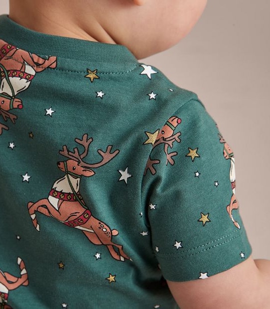 Unisex Baby Family Matching  Christmas Reindeer Cotton Pyjama Set
