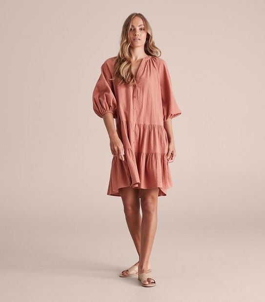 Tiered Shirt Dress
