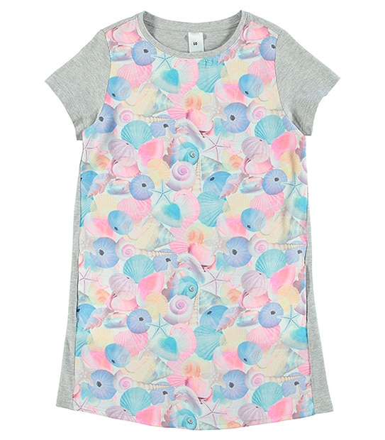 Girls' Photo Front Shell Dress