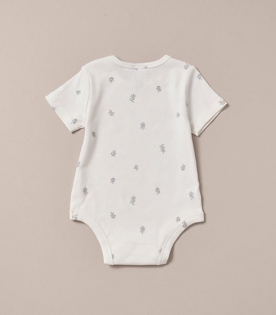 3 Pack Baby Organic Cotton Rib Bodysuits 3 of 6