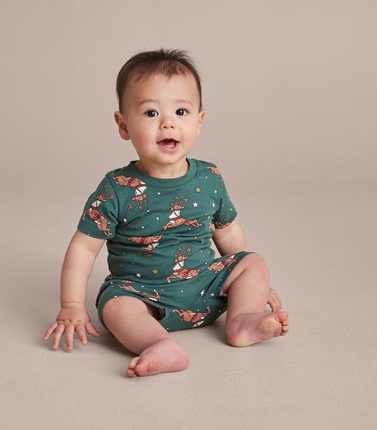 Unisex Baby Family Matching  Christmas Reindeer Cotton Pyjama Set