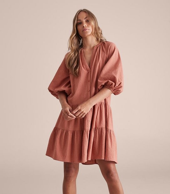 Tiered Shirt Dress